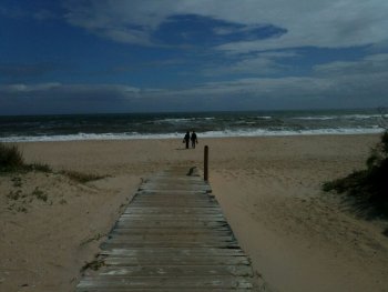 entrada a la playa