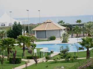 vista de la piscina