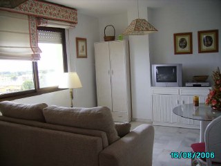 Vista del salon con sofa cama