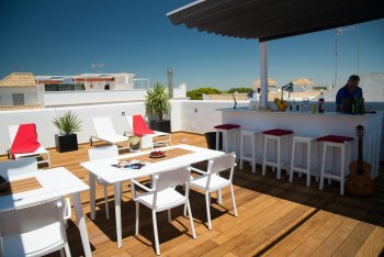 Terraza apartamentos por dias en chipiona